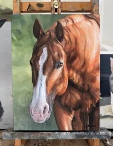 Custom pet portrait painting by Feifei 4