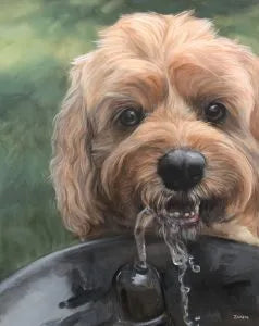 Custom pet portrait painting by Feifei 18
