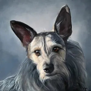 Custom pet portrait painting by Feifei 20