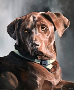 Custom pet portrait painting by Feifei 23