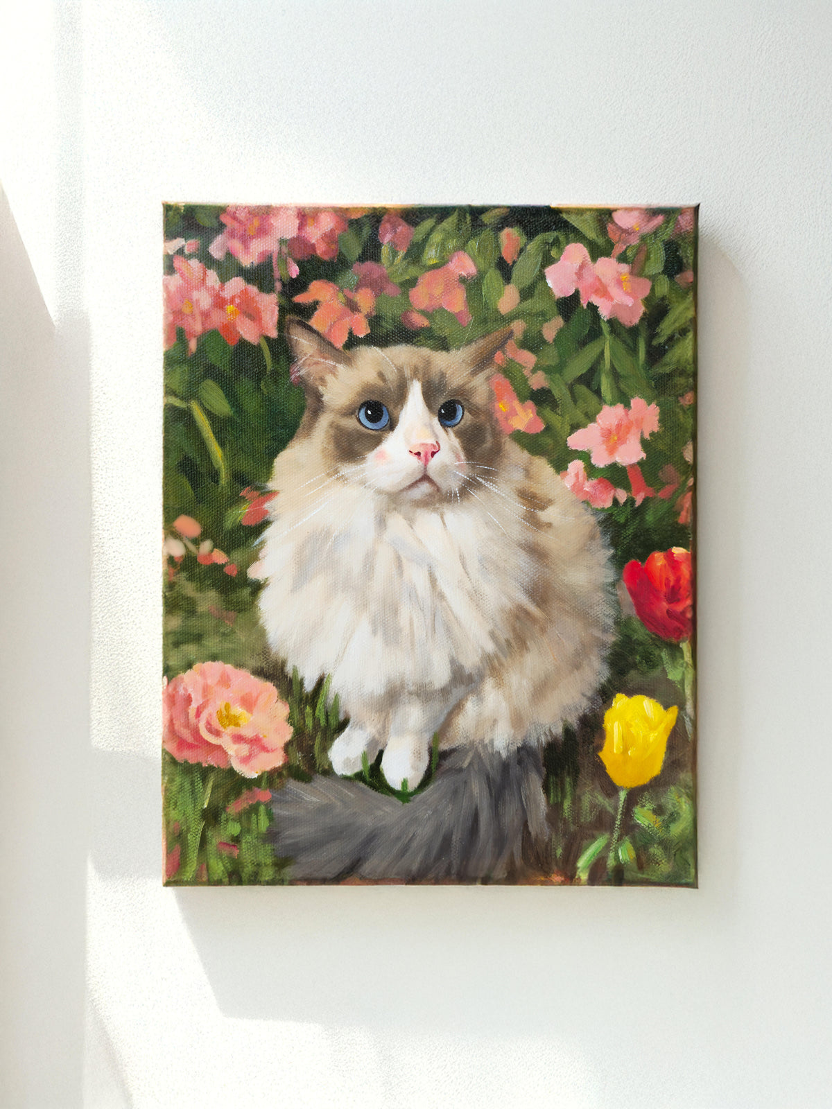 Custom pet oil painting by Feifei