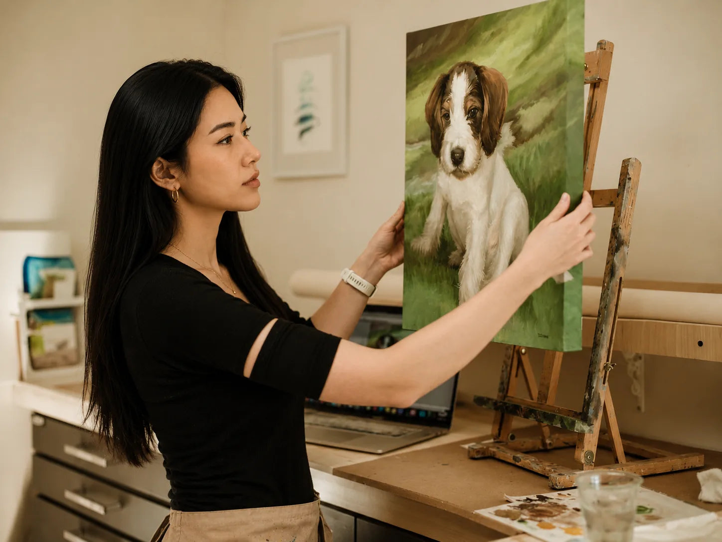 Finished pet glass paintings by Feifei
