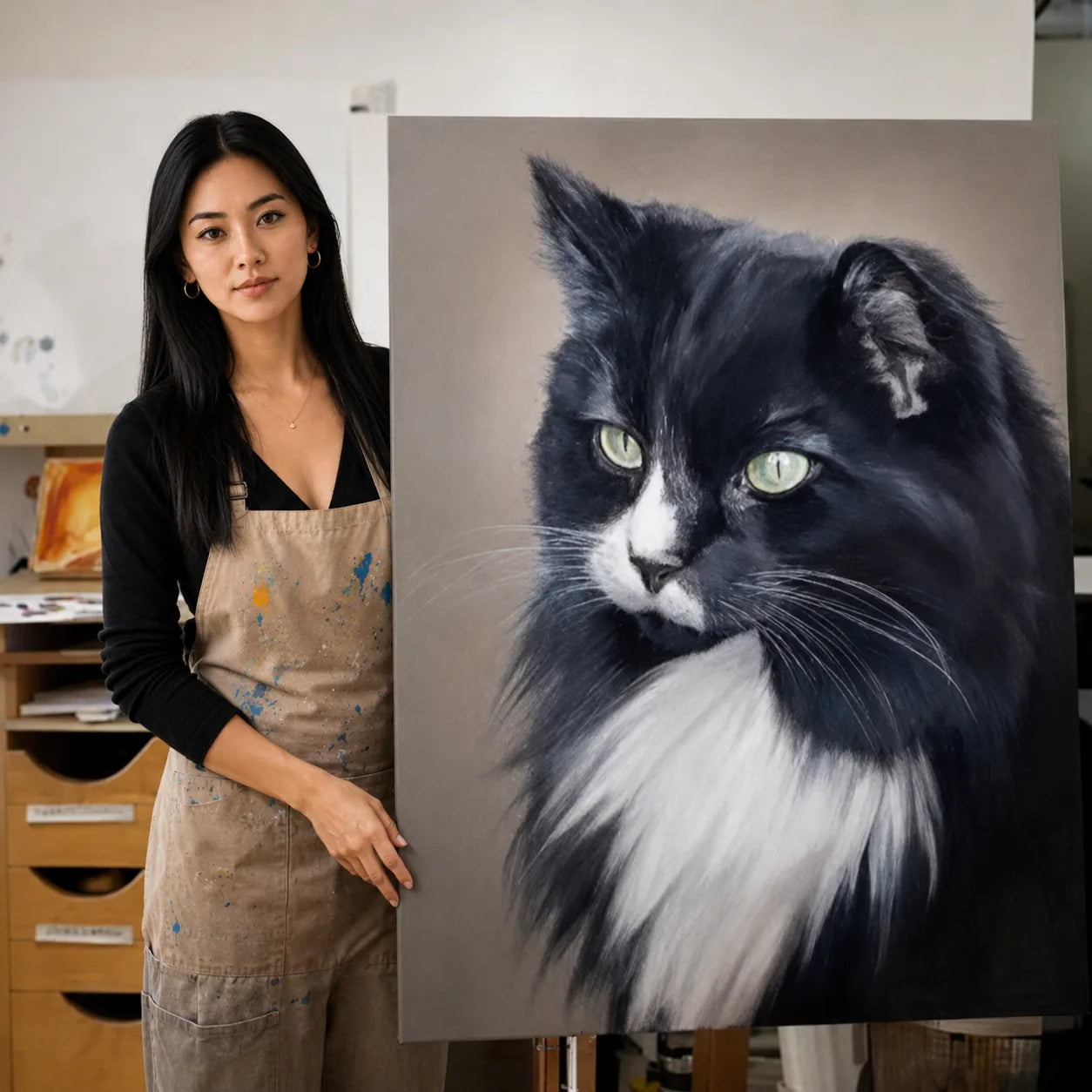 Customer testimonial for a custom pet portrait