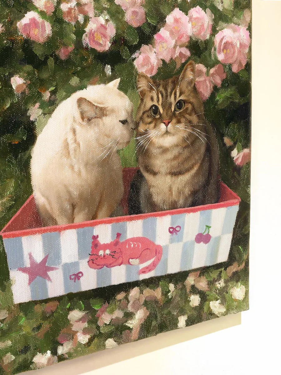 Orange cat oil portrait