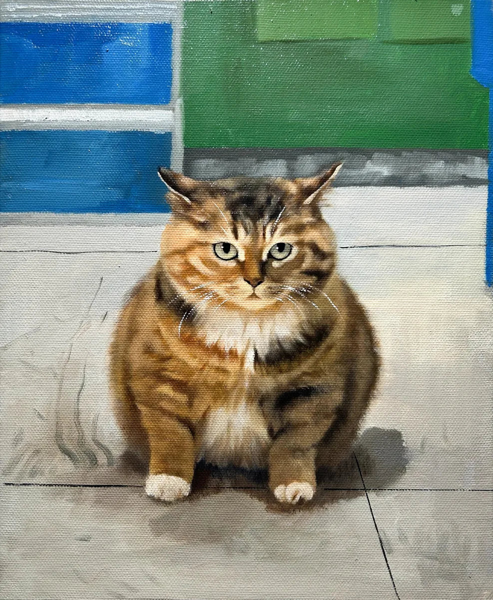 Puppy oil portrait