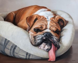 Custom pet portrait painting by Feifei 3