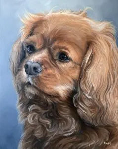 Custom pet portrait painting by Feifei 8