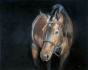 Custom pet portrait painting by Feifei 9