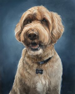 Custom pet portrait painting by Feifei 11