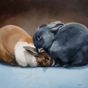 Custom pet portrait painting by Feifei 13