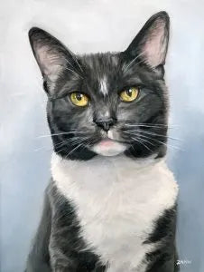 Custom pet portrait painting by Feifei 15