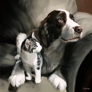 Custom pet portrait painting by Feifei 26