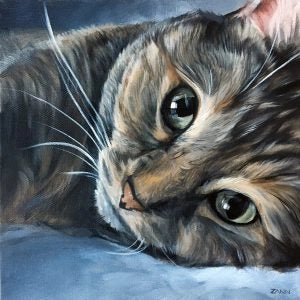 Custom pet portrait painting by Feifei 24