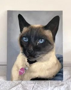 Custom pet portrait painting by Feifei 30
