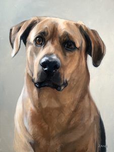 Custom pet portrait painting by Feifei 31