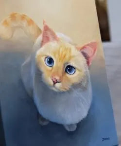 Custom pet portrait painting by Feifei 32