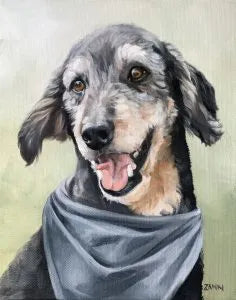 Custom pet portrait painting by Feifei 35