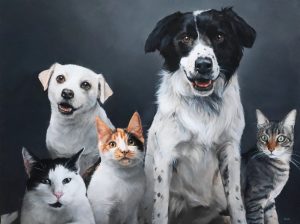 Custom pet portrait painting by Feifei 37