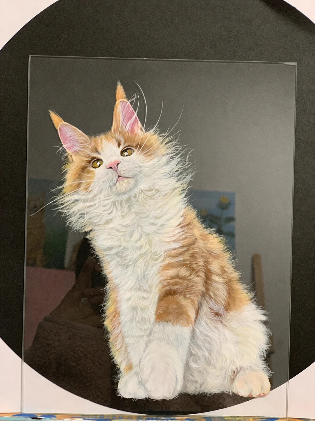 Reference photo for a custom cat glass portrait